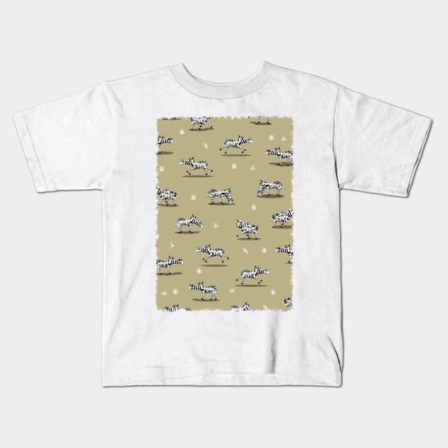 Zebra Pattern Kids T-Shirt by mailboxdisco